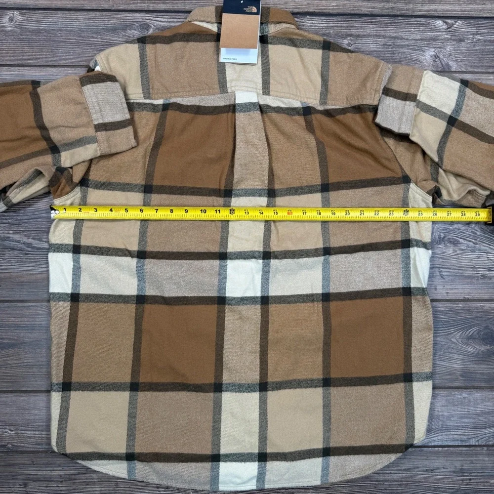 The North Face Mens Arroyo Flannel Utility Brown Plaid Shirt Size XL NEW